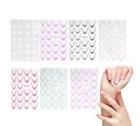 Lot de 7 feuilles d'autocollants pour ongles de manucure, manucure française, décoration pour femme, décoration vivante pour salon, maison, rencontres, scène, ongles