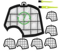 Lot de 7 filtres moteur de rechange pour Folletto VK140 VK150 FP140 FP150 Protection moteur pour Folletto VK140 VK150 (7 filtres + 2 brosses propres)