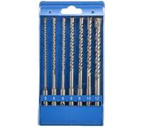 Lot de 7 forets à béton, marteau perforateur électrique, forets muraux à quatre tranchants 5/6/8/10/12 mm x 160 mm pour divers maté