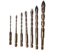 Lot de 7 forets à béton pour maçonnerie, outils puissants pour travaux de marteau, sanitaires, construction, métal, travail du bois