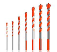 Lot de 7 Forets carrelage en porcelaine Ø 3-12 mm, Forets professionnels, Foret beton, Mèche à Carrelage, Mèches en Céramique, Foret diamant pour carrelage en porcelaine, brique, ciment, bois, verre