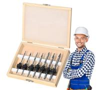 Lot de 7 forets coniques en acier pour le travail du bois - Pour le travail du bois, la construction de meubles, la construction de plafonds, la réparation de la maison ainsi que pour les du