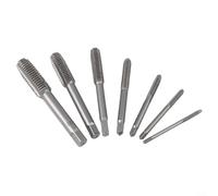 Lot de 7 forets métriques HSS pour tarauds M3 avec design cannelé droit adapté pour l'acier inoxydable et le traitement ordinaire de l'acier
