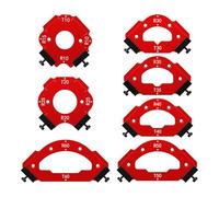 Lot de 7 gabarits d'angle pour défonceuse R10 R15 R20 R25 R30 R35 R40 R50 R60 T10 T20 T30 T35 T40 T50 T60 pour biseautage extérieur