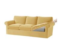 Lot de 7 housses de canapé extensibles en velours de qualité supérieure pour canapé 3 places avec bandes élastiques pour coussins et dossiers pour grands canapés (citron)