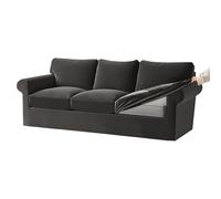 Lot de 7 housses de canapé extensibles en velours de qualité supérieure pour canapé 3 places, avec élastique pour coussins d'assise et dossiers pour grands canapés Gris foncé