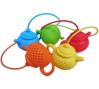 Lot de 7 infuseurs à thé en forme de théière mignonnes de couleurs rouge, blanc, vert, marron, jaune, orange et bleu. Design original et amusant. Sensation de touché agréable.