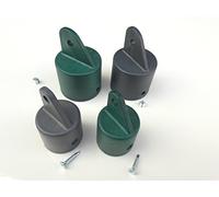 Lot de 7 jambe Capuchon d'étançon pour clôture 38 mm 42,4 mm 44,5 mm 48,3 mm 51 mm Vert Graphite