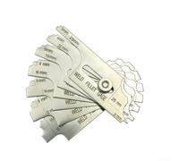 Lot de 7 jauges de soudage en acier inoxydable pour mesurer la taille de la gorge et la longueur des jambes, marquages double face transparents pour inspection d'atelier