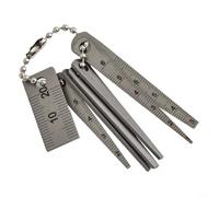 Lot de 7 jauges d'écartement en acier inoxydable avec étui de poche, pour jauges d'épaisseur en forme de cale pour mesures de 1 mm à 7,5 mm et 20 mm