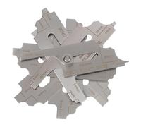 Lot de 7 jauges d'inspection de soudure en acier inoxydable pour mesures métriques de 3,2 à 25,4 mm