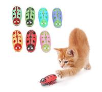 Lot de 7 jouets électriques pour chats, interactif avec rotation automatique à 90°, jouet mini pour stimuler les instincts naturels, for chat curieux, jeu intérieur et entraînement quotidien