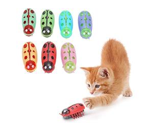 Lot de 7 jouets électriques pour chats, interactif avec rotation automatique à 90°, jouet mini pour stimuler les instincts naturels, for chat curieux, jeu intérieur et entraînement quotidien