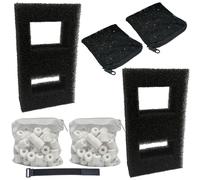 Lot de 7 kits de filtres pour aquarium, compatibles avec les aquariums Fluval Flex 57L, comprend 2 recharges de filtre à charbon, 2 filtres en mousse, 2 anneaux en céramique et 1 câble de filtre