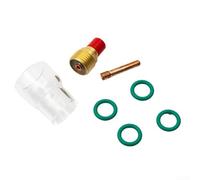 Lot de 7 lampes de poche TIG avec 12 tasses pour lentille à gaz étroite, compatible avec WP9 WP20 WP25 pour une visibilité supérieure (1,6 mm)