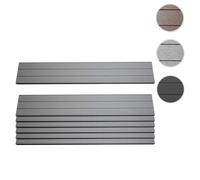 Lot de 7 lattes pour brise-vue en WPC Sarthe, planches brise-vent, env. 1m² ~ 90cm, anthracite