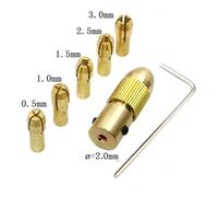 Lot De 7 Mandrins De Perceuse À Pince En Laiton De 2,0/2,35/3,17 Mm, Compatibles Avec Les Mini-mandrins De Perceuse Dremel For Moteur Électrique, Adaptateur De Mandrin De Perceuse(2mm 7pcs)