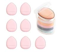 Lot de 7 mini éponges de maquillage roses pour le corps - Pour fond de teint - Anti-cernes - Outil de maquillage humide et sec - Pinceaux et outils de maquillage