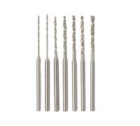 Lot de 7 mini-forets en caoutchouc argentés de 0,8 mm, 1,0 mm, 1,2 mm, 1,4 mm, 1,6 mm, 1,8 mm et 2 mm for outils électriques de bijouterie
