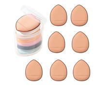 Lot de 7 mini houppettes de maquillage triangulaires pour fond de teint, crème de réparation, mélangeurs et éponges de maquillage (marron)