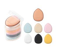 Lot de 7 mini houppettes de maquillage triangulaires pour fond de teint, crème de réparation, mélangeurs et éponges de maquillage (multicolore)