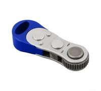 Lot de 7 mini tournevis à cliquet avec embouts PH0 PH1 PH2 PH3 SL4 et adaptateur, clé volante compacte pour meubles de maison et démontage DIY (bleu)