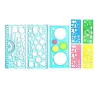 Lot de 7 modèles de Dessin Multi-Formes règle en Plastique Ensemble créatif de règles en Plastique Multi-Formes