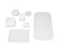 Lot de 7 moules en résine époxy cristal en forme de cerf, plateau de présentation de bijoux, moule en silicone pour artisans, artistes et amateurs de bricolage, matériau en