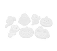 Lot de 7 moules en silicone pour Halloween, citrouille, loisirs créatifs, réutilisables, flexibles, en silicone souple pour fêtes d'Halloween, anniversaires, fêtes prénatales