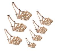 Lot de 7 muselières réglables en plastique pour chiens de petite, moyenne et grande taille