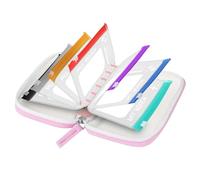 Lot de 7 organiseurs hebdomadaires en PVC étanches avec 3 classeurs transparents à fermeture éclair pour voyage, sac à main pour suppléments quotidiens (rose)