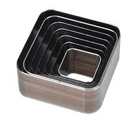 Lot De 7 Outils De Coupe du Cuir, 20 Mm, 25 Mm, 30 Mm, 35 Mm, 40 Mm, 45 Mm, 50 Mm, Moule De Découpe Pour L'artisanat du Cuir, Emporte-pièces Carrés, Ensemble D'outils De Poinçonnage, Moule De Coupe