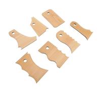 Lot de 7 outils de façonnage de pied de poterie en bois de hêtre de différentes formes pour poterie, céramique, sculpture d'argile, céramique, bois de hêtre, style tendance