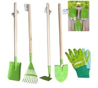 Lot de 7 outils de jardinage en bois et métal pour Enfants 70cm