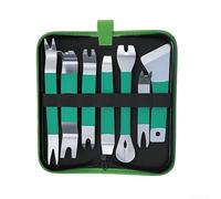 Lot de 7 outils de levier en acier inoxydable pour une utilisation automobile avec têtes coudées à 30 degrés pour panneau de porte de voiture, plaque de glissement, réparation de tableau de bord audio