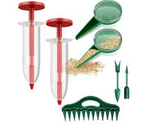 Lot de 7 outils de plantation à main pour plantation de jardin - Distributeur de semences avec outil de plantation manuel réglable pour semer dans le jardin