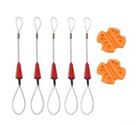 Lot de 7 outils de traction de fil d'électricien avec tête en nylon 24 cm