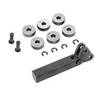 Lot de 7 outils moletés en acier noir, 0.5/1/2mm, Double Roue Linéaire, Machine de Coupe de Tour, Double roue linéaire - Pour machine à usiner, motif de