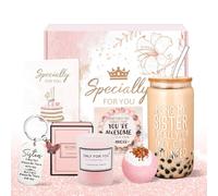 Lot de 7 paniers cadeaux d'anniversaire pour sœur de la part d'une sœur, d'une belle-sœur pour Noël, la fête des mères, la Saint-Valentin