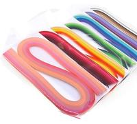 Lot de 7 paquets de bandes de papier multicolores pour débutants - 42 couleurs - 54 cm de long - Dégradé arc-en-ciel - Papier pour quilling - Largeur : 3 mm