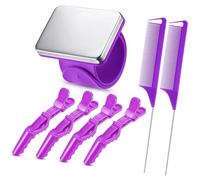 Lot de 7 peignes à cheveux multi-usages pour réduire les frisottis Poignée ergonomique avec étui de transport et brosse légère