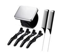 Lot de 7 peignes à cheveux multi-usages pour réduire les frisottis Poignée ergonomique avec étui de transport et brosse légère