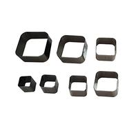 Lot de 7 perforatrices carrées pour cuir - 7 tailles - 20/25/30/35/40/45/50 mm