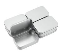 Lot de 7 petites boîtes en métal inoxydable avec couvercle - Rectangulaires - Boîte en métal - Boîte de rangement rectangulaire pour bonbons - 9,5 x 6 x 2 cm