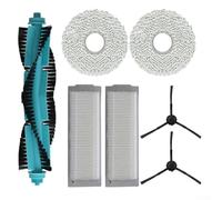 Lot de 7 pièces de rechange pour aspirateurs robot Cecotec 11090, comprend 1 brosse à rouleau, 2 chiffons de serpillère, 2 filtres HEPA, 2 brosses latérales (A)