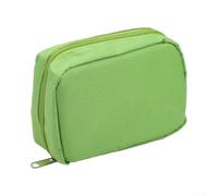 Lot de 7 piluliers en cuir synthétique résistant à l'humidité Vert | 7 pochettes à code couleur, disposition de style liant, peut contenir 7 jours de médicaments, vitamines, suppléments