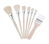 Lot de 7 Pinceau à Dorure, Pinceaux de Tailles Assorties pour Peindre Pinceaux Polyvalents en Poils de Chèvre pour Travaux Manuels Peinture Acrylique Feuilles de Flocons de Feuilles d'or