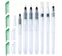 Lot de 7 Pinceau Aquarelle Reserve d'eau,Pinceau Reservoir Aquarelle Remplissable pour la Peinture en Voyage léger et Durable