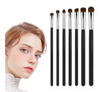 Lot de 7 pinceaux de maquillage portables en poils de poney pour une application sans défaut, idéal pour les débutants et les professionnels, pinceaux cosmétiques de voyage