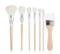 Lot de 7 pinceaux pour peinture acrylique, pinceaux acryliques et feuilles d'or, pour peindre avec précision la dorure, la peinture à sec et la décoration